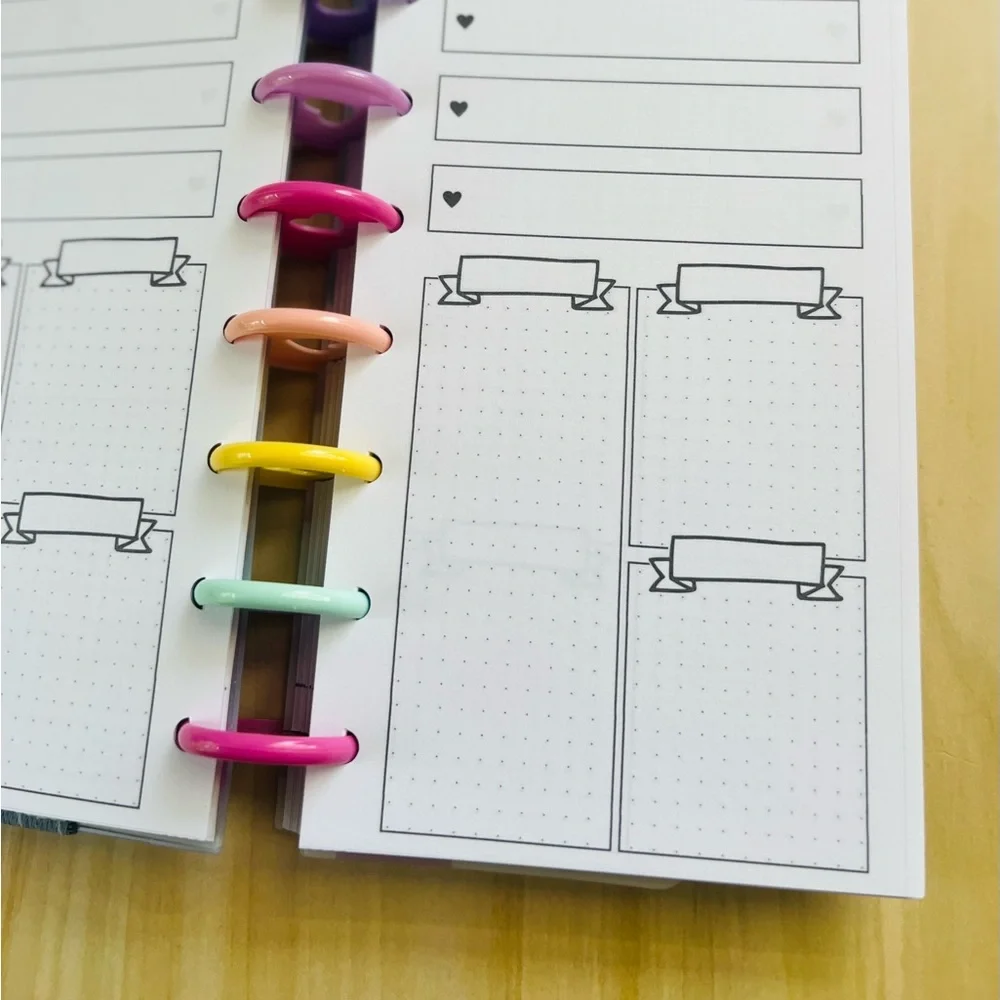 Skinny classic happy planner size daily layout inserts